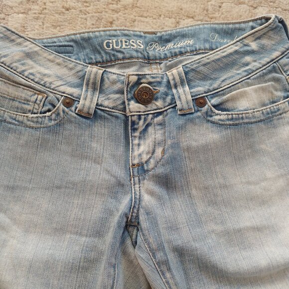 VINTAGE Y2K Guess Premium Daredevil low-rise bootcut jeans size 27 - Picture 8 of 16
